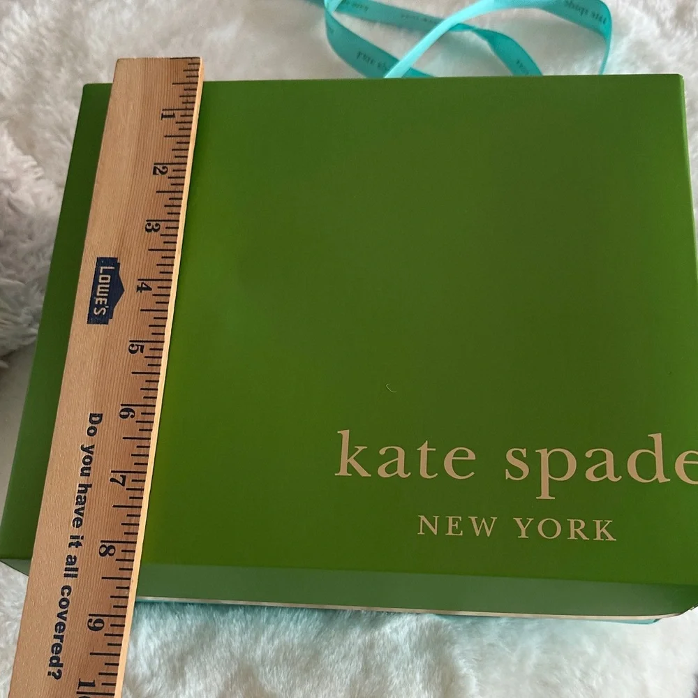 Kate Spade Green/Blue Gift Box with Blue Ribbon